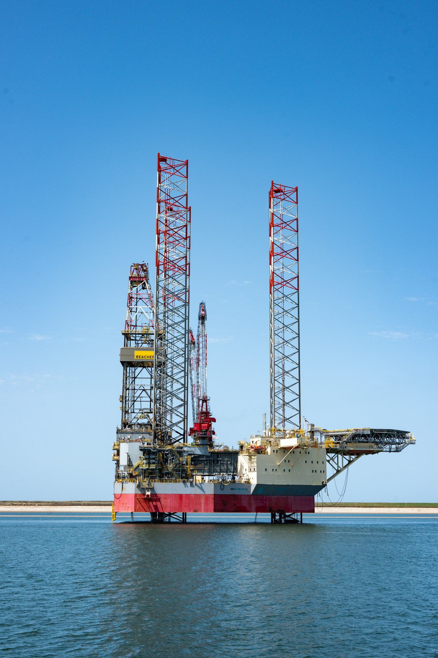 Offshore drilling platform at sea